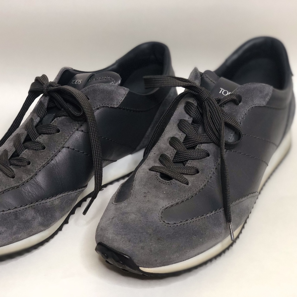 Men's TODS Dress Sneaker - Blue/Grey Suede Leather